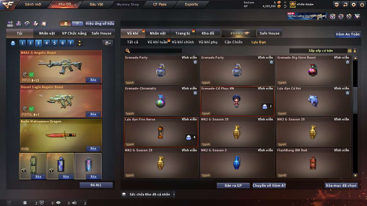 shop acc cf uy tin gia re